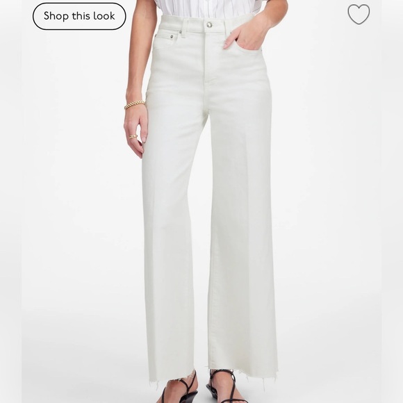 Madewell Flared Wide-Leg Crop Jeans pure white - Picture 2 of 5